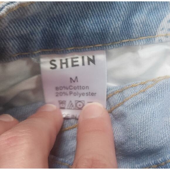 SHEIN Butterfly Denim Shorts SZ MED - Picture 5 of 5